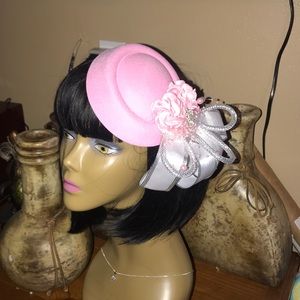 Pill Box Hat french veil fascinator hair clip